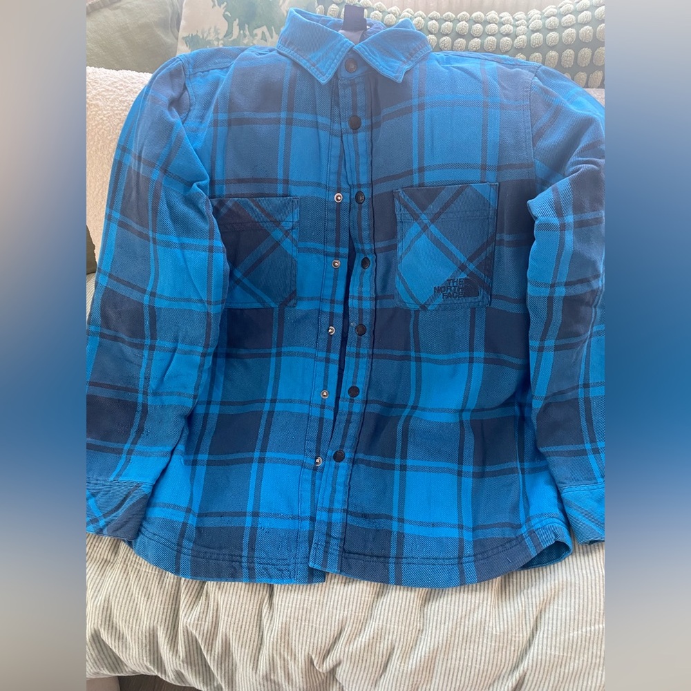The North Face Insulated Men's Blue Checkered Shirt, Size M